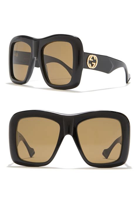 gucci men oversized square-frame acetate glasses|gucci 54mm oversized square sunglasses.